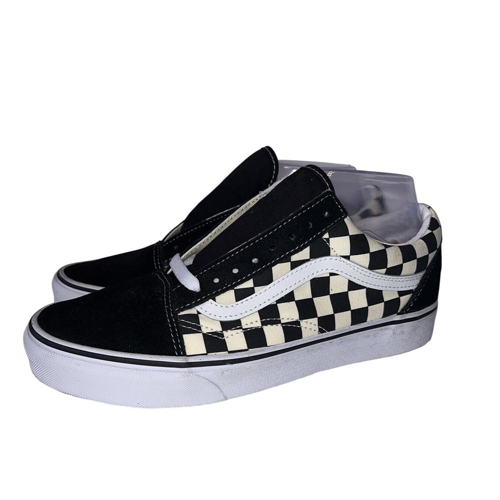 Vans Old Skool Checkerboard Black White Skate Shoes Mens 8.5 Womens 10 Low Top